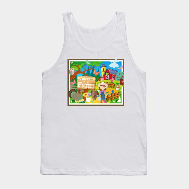 Welcome to the Farm Tank Top by ARTWORKandBEYOND